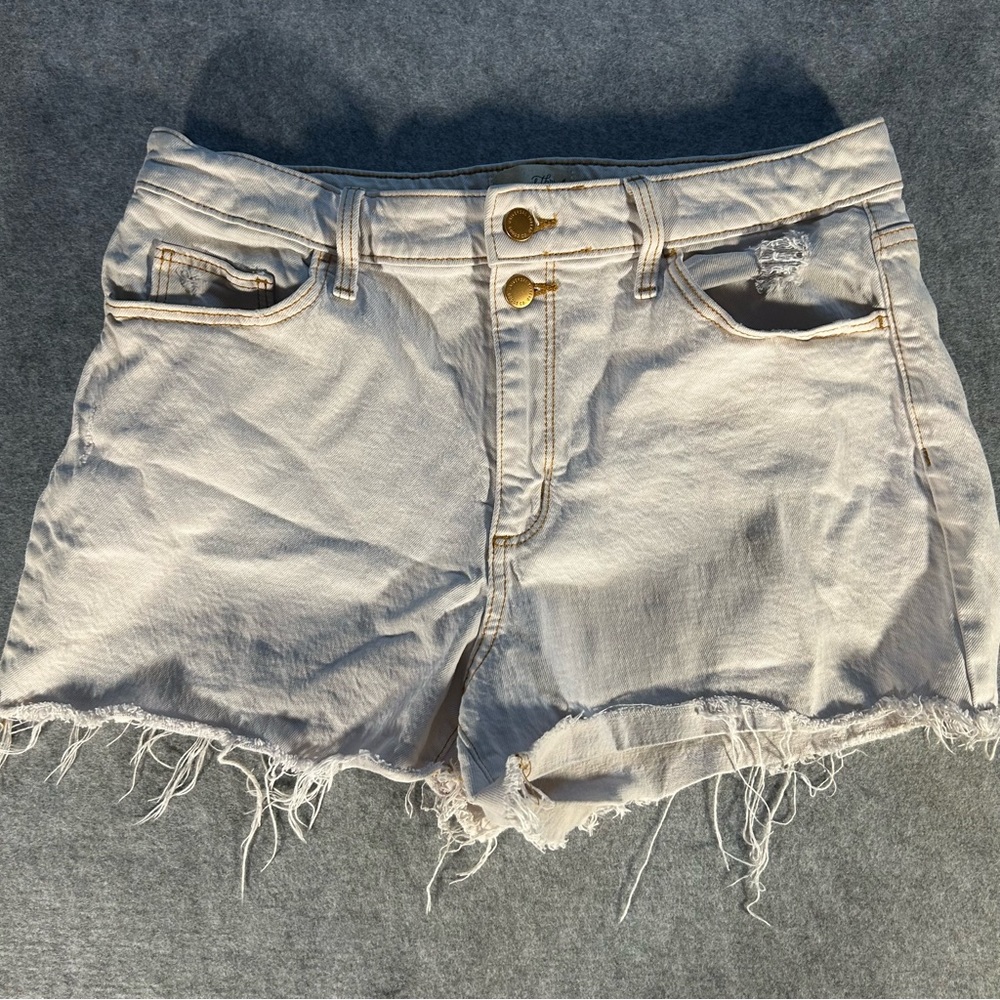 Universal Thread distressed shorts, size 31 (12), very light wash, vintage midi